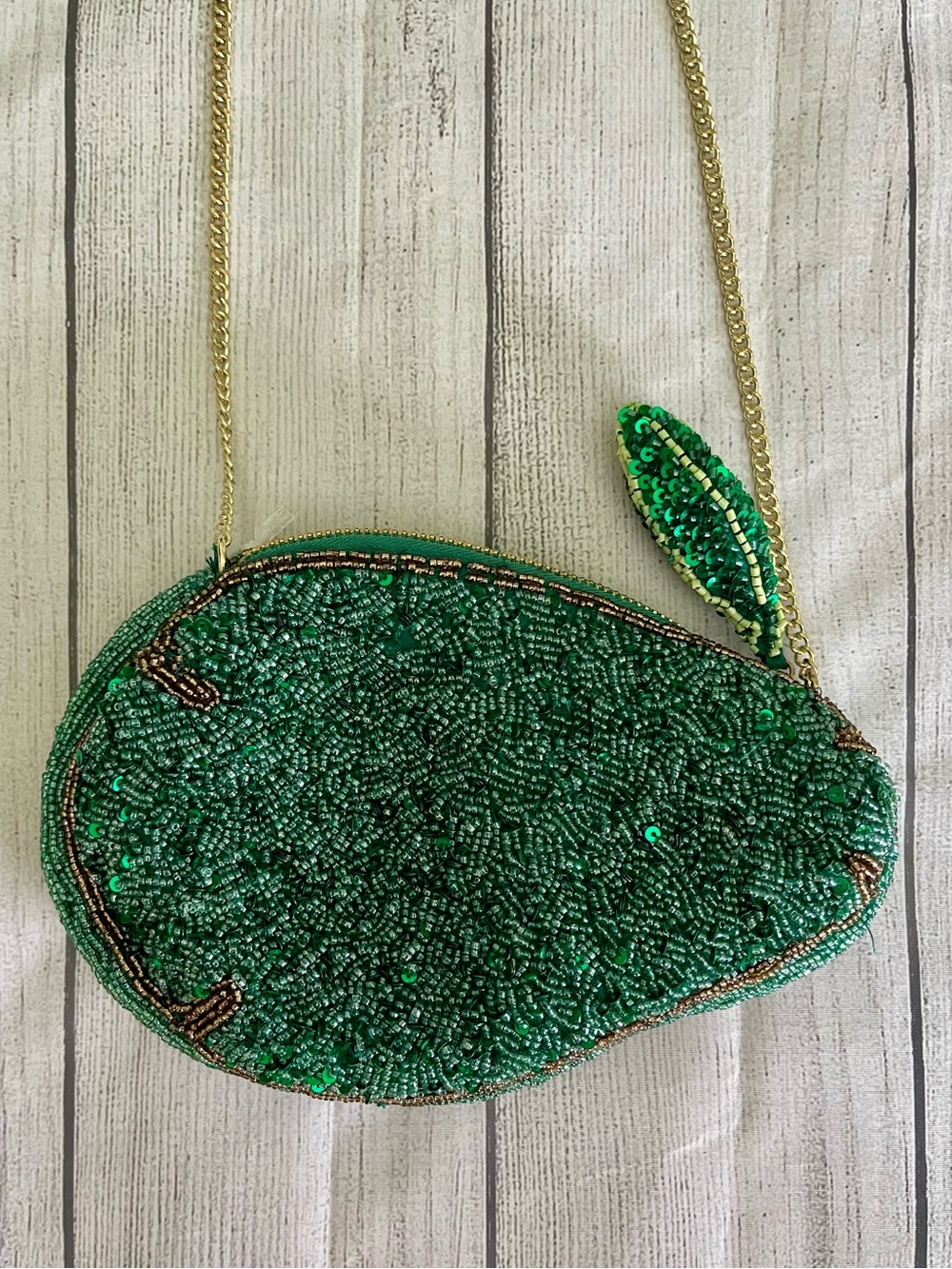 Viral Beaded Avocado Crossbody Bag 🥑 Handcrafted - Picture 2 of 6